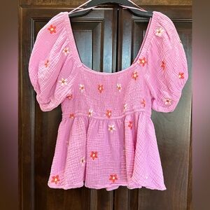 Altard State Pink Babydoll top ~ Size Small